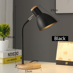 Multi-angle Desk Lamp with Wooden Base