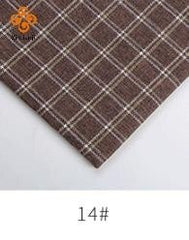 Japan Style Bonded Faux Linen Plaid Coating Upholstery Sofa Fabric By The Yards Storage  Cushion Home Cloth 45cm*145cm TJ1645