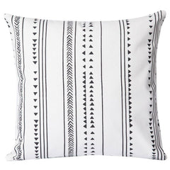 Japanese-style Faux Leather And Cotton Throw Pillow Covers