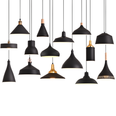 Black or White Retro Industrial Hanging Ceiling Lamps