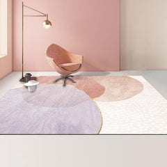 Pastel Geometric Print Area Carpet