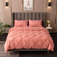 European-style Gathered Quilted Bedding Set