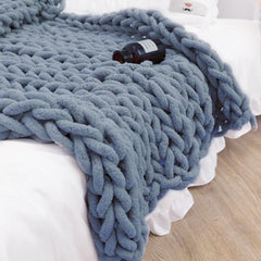 Plush Chunky Knit Throw Blanket in 6 Colors