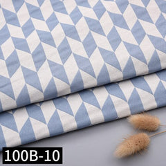 Width 58&#39;&#39; houndstooth Jacquard Printing Cotton Linen Upholstery Sofa Fabric By The Yard For Pillow Settee Material