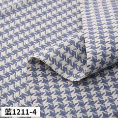 Width 57'' stripe Houndstooth Cotton Linen Fabric By The Yard For Upholstery Sofa Pillow Material