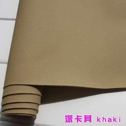 Khaki Thick Faux Leather Fabric Imitation PU leather Car Interior Seats Sofa Upholstery 54" Sold By The Yard Free Shipping