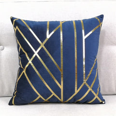 Gold-accented Velvet Throw Pillow Cushion Covers