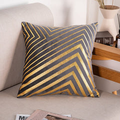 Bronze Zigzag Throw Pillow Cushion Covers in 10 Colors