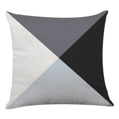 Calming Geometric Print Linen Throw Pillow Cover