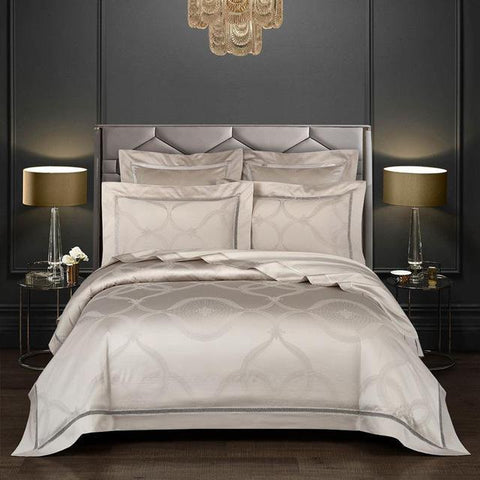 Royal Luxury 100% Cotton Jacquard Duvet Cover Bedding Set